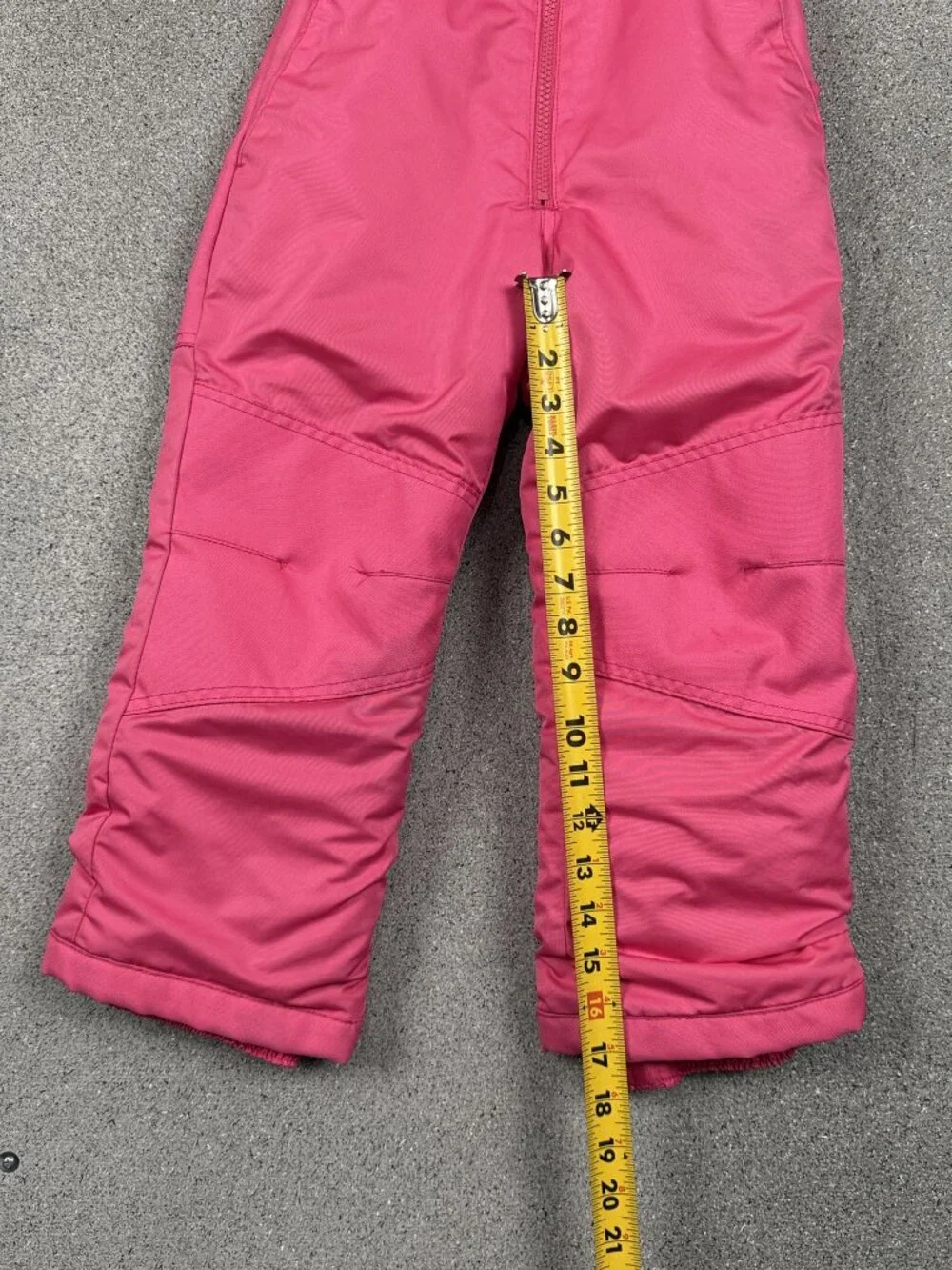 All in Motion Girls Snow Bib Pants XS 4/5 Pink Ski Sledding Winter Insulated